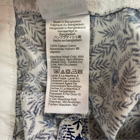 J .Crew Floral 3.5" classic chino short Size 14 Blue White - Picture 4 of 4